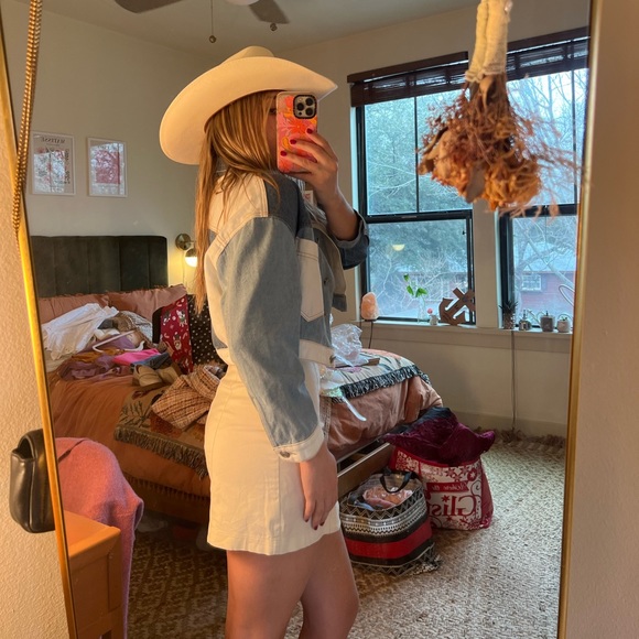 Cropped Patchwork Denim Jacket - Picture 3 of 6